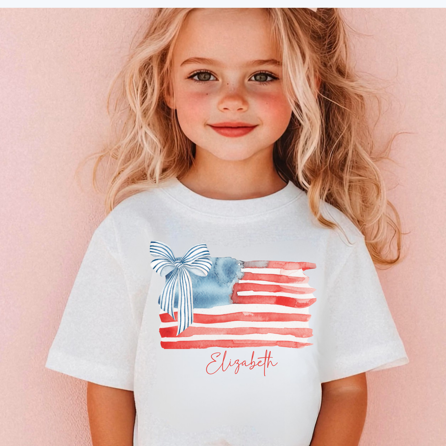 Coquette USA Bow Shirt for Girls