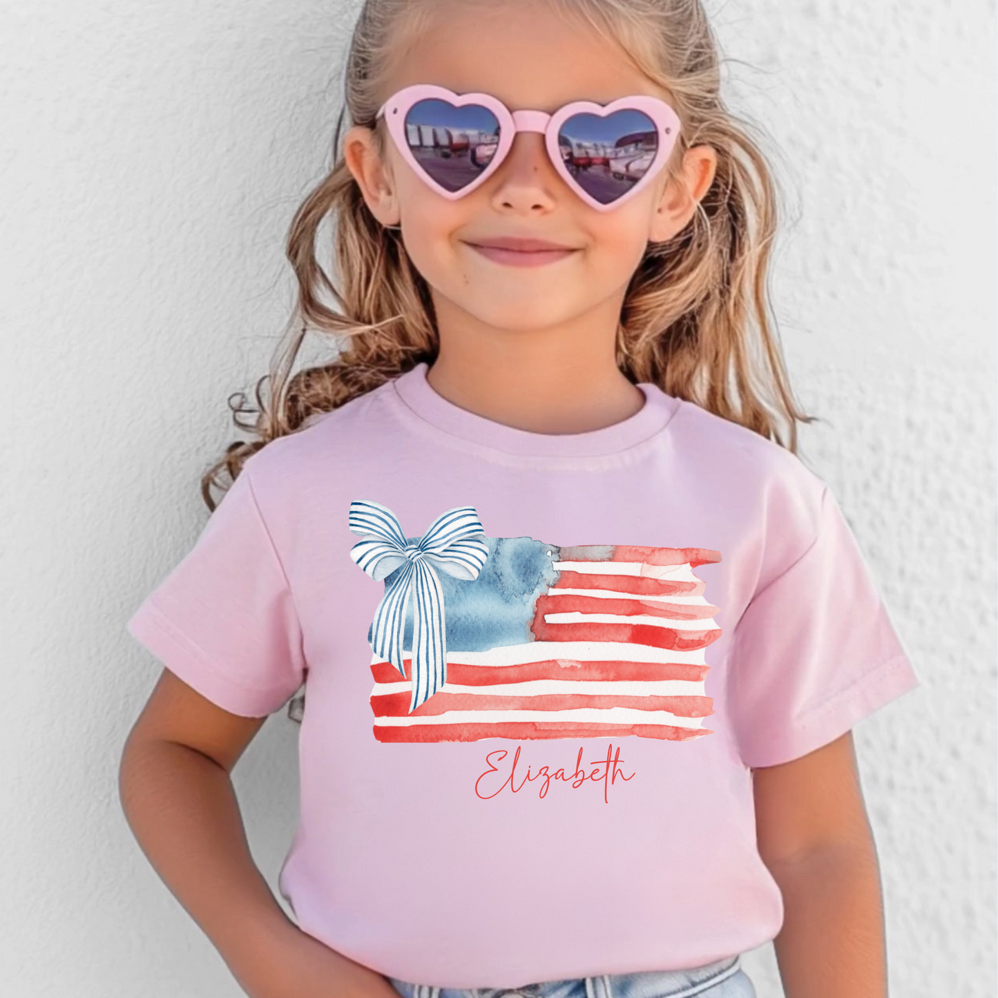 Coquette USA Bow Shirt for Girls