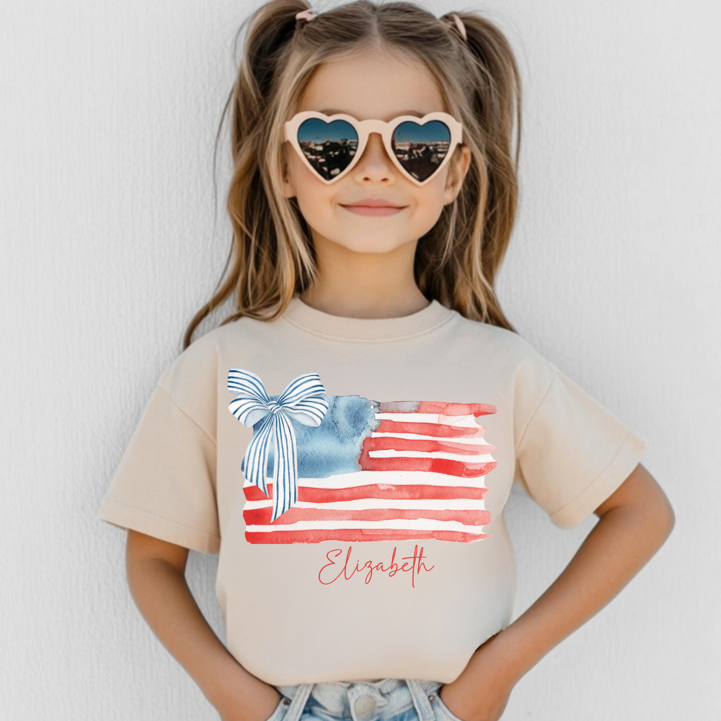 Coquette USA Bow Shirt for Girls