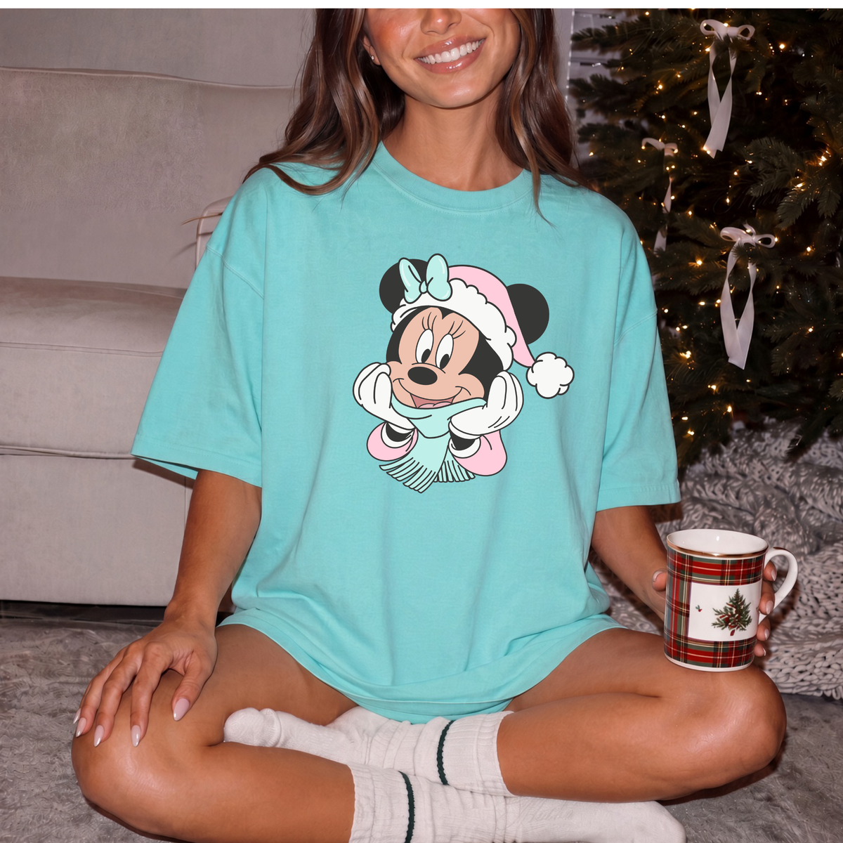 PINK MINNIE WREATH Magical Christmas Party Shirt | Comfort Colors Holiday Tee | Theme Park Christmas Shirt