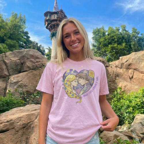 LONELY GIRL TANK OR TEE - COMFORT COLORS - MAGICAL PARK DAY VACATION TOP