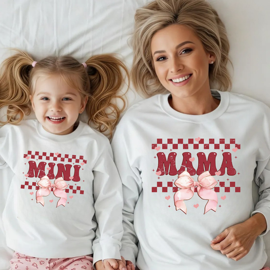 Valentine Mama and Mini Matching Sweatshirts | Mommy and Me Valentine Outfits | Cozy Gift for Mom and Child