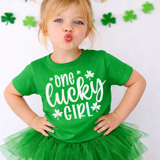 Cute St. Patrick’s Day Shirt for Girls | Lucky Girl Tee | Green St Patrick Outfit | Irish Holiday Shirt | St Patrick’s Day Gift