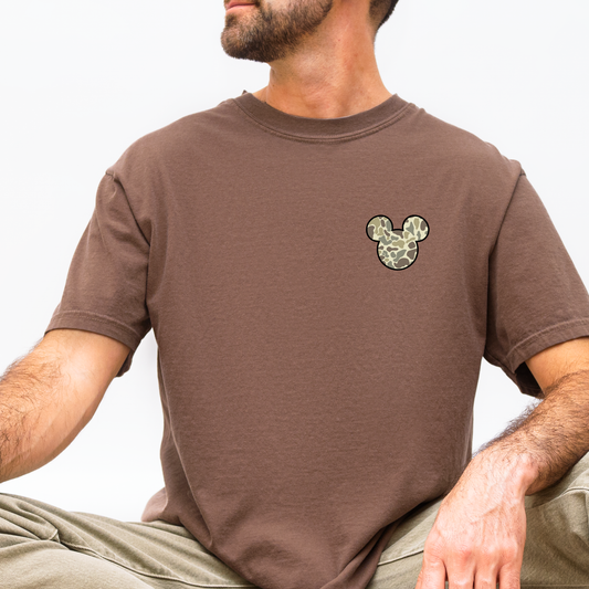 CAMO MOUSE SHIRT - Men’s Theme Park Comfort Colors Shirt COMFORT COLORS ADULT TEE