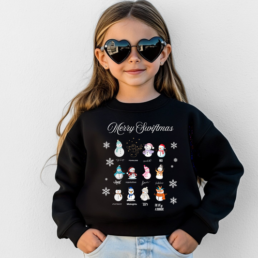 Snowman Albums Christmas Crewneck Sweatshirt for Girls