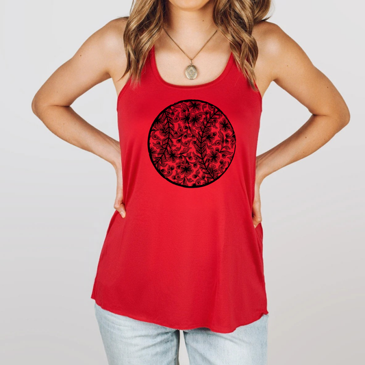 cute baseball racerback tank top for women shown on Next Level fitted tank, lightweight summer game day outfit for sports moms at the ball field