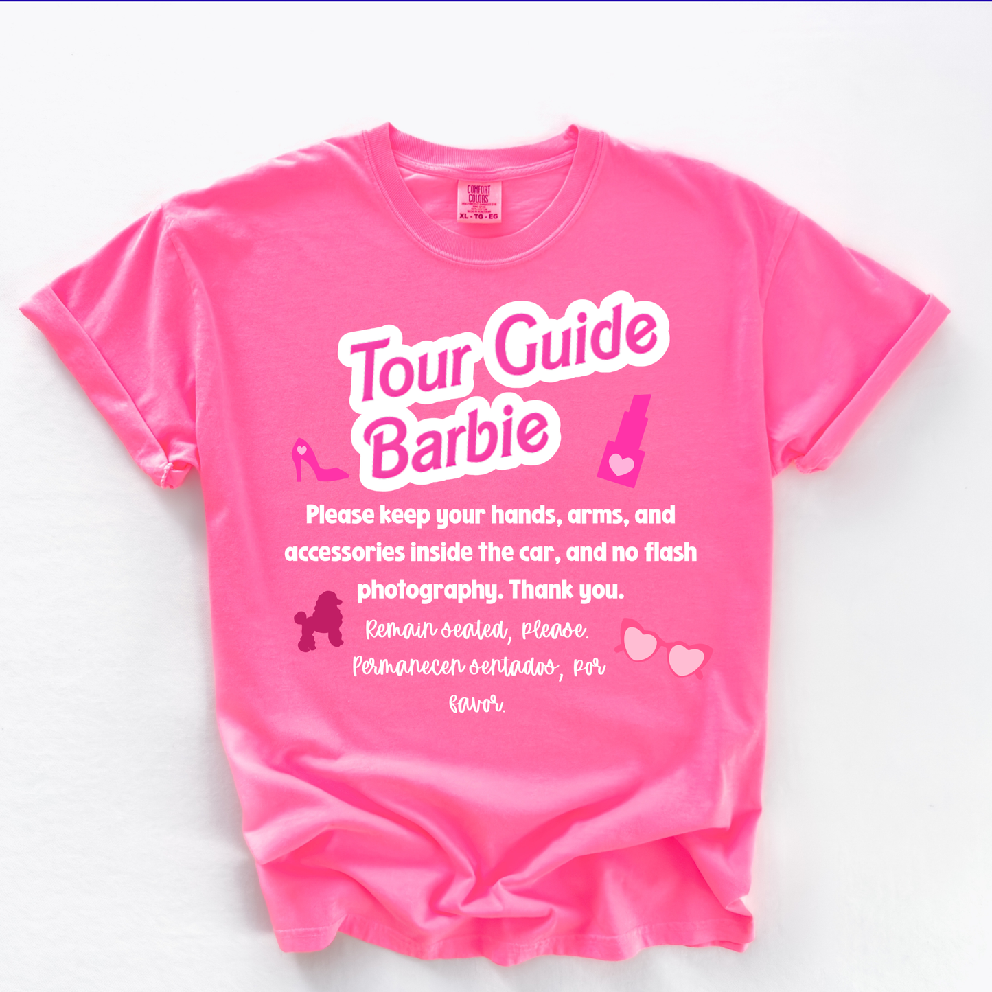 Tour Guide Doll TANK OR TEE - COMFORT COLORS - MAGICAL PARK DAY VACATION TOP