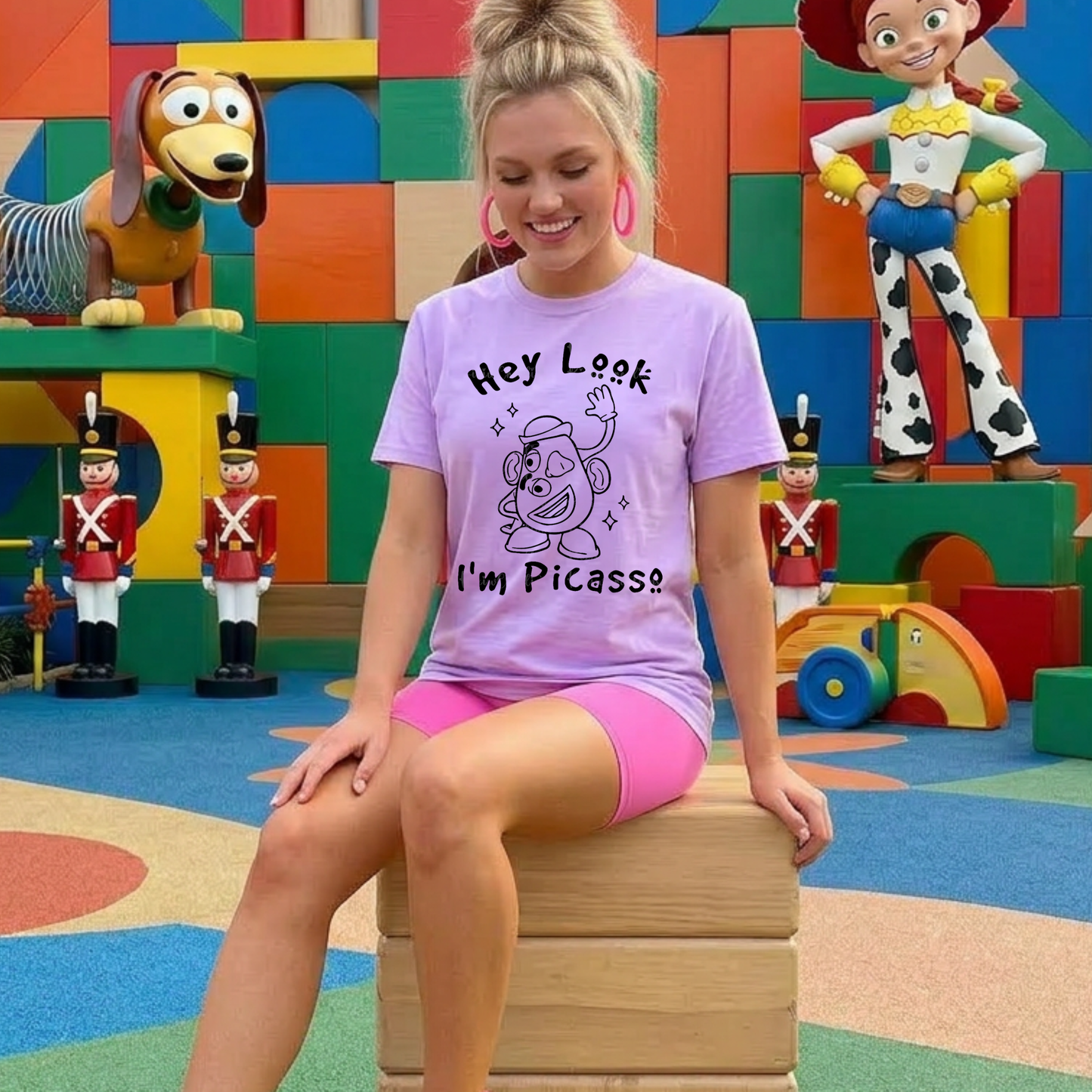 Hey Look Potato Head TANK OR TEE - COMFORT COLORS - MAGICAL PARK DAY VACATION TOP