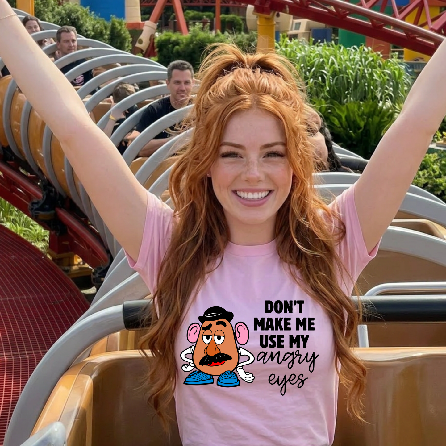 MR. ANGRY EYES TANK OR TEE - COMFORT COLORS - MAGICAL PARK DAY VACATION TOP