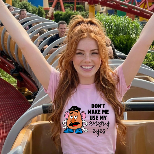 MR. ANGRY EYES TANK OR TEE - COMFORT COLORS - MAGICAL PARK DAY VACATION TOP