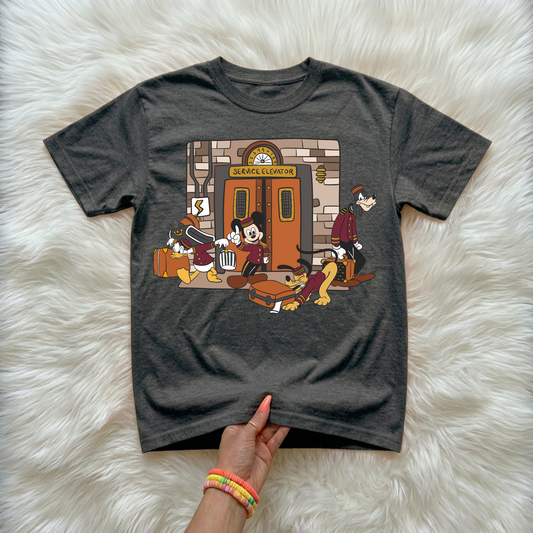Hotel Service Elevator | Magical Theme Park Shirt & Tank | Adult Comfort Colors Tee