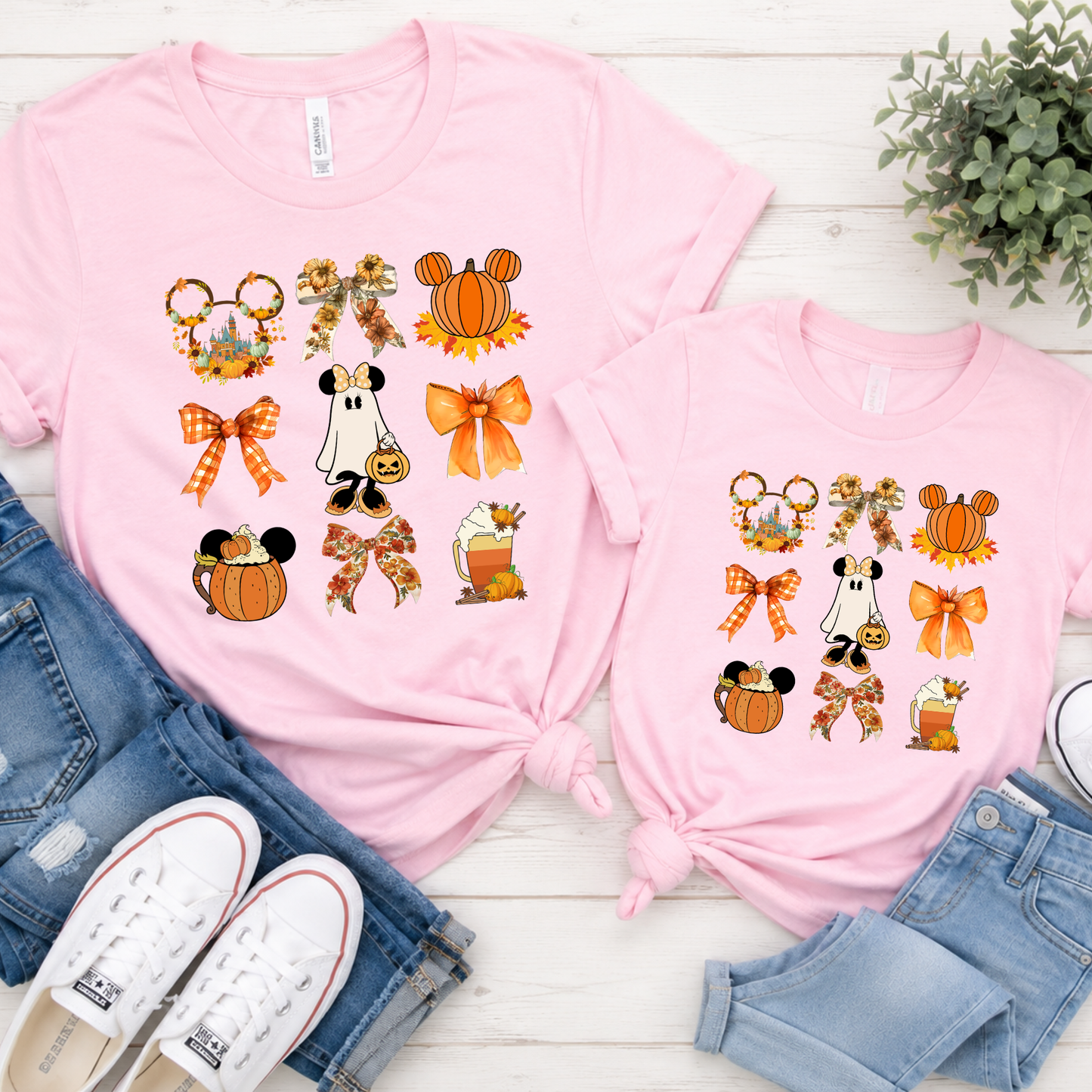FALL MINNIE COLLAGE SHIRT YOUTH & ADULT - FALL FRENZY