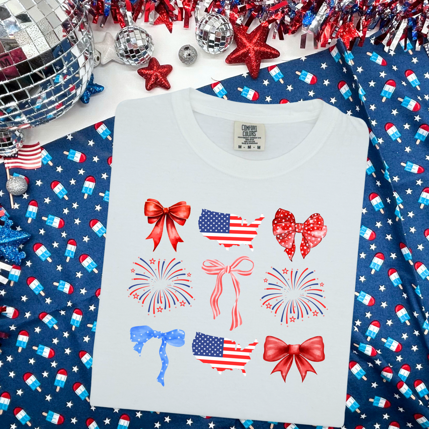 Coquette Bow Fireworks Shirt