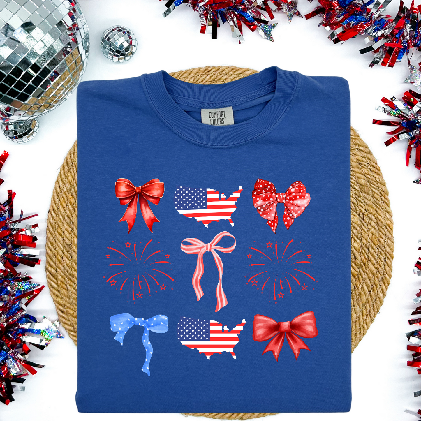 Coquette Bow Fireworks Shirt