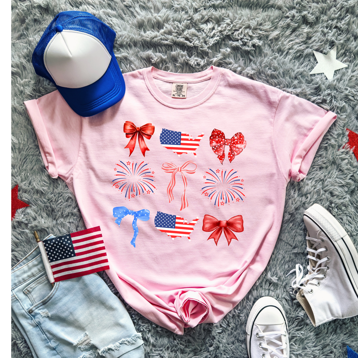 Coquette Bow Fireworks Shirt