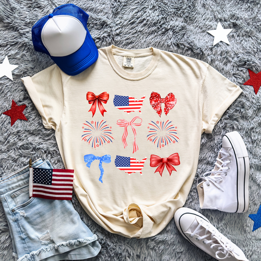 Coquette Bow Fireworks Shirt