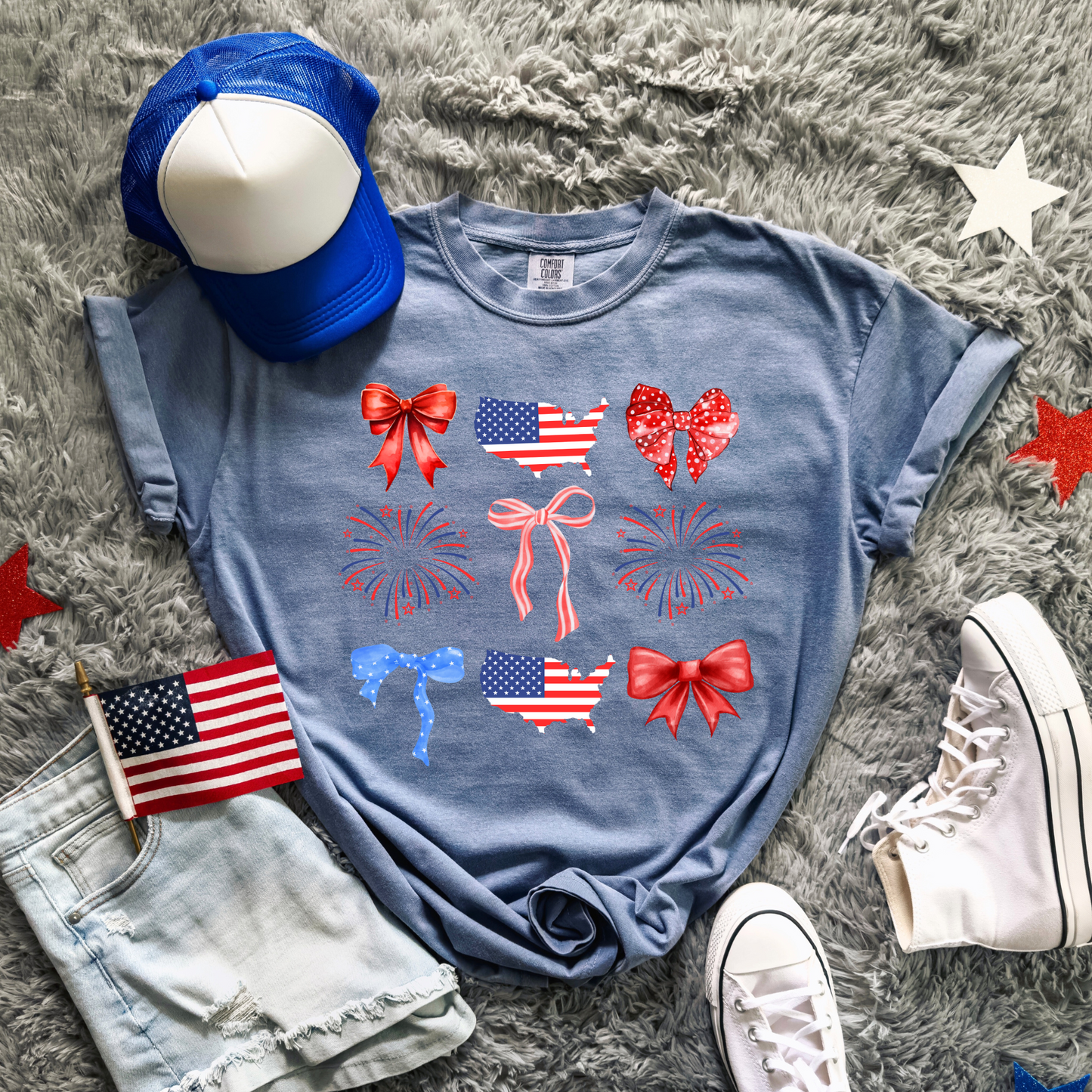 Coquette Bow Fireworks Shirt