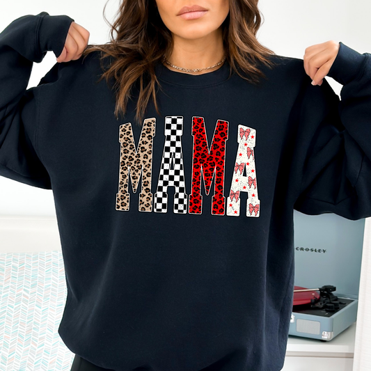Retro Leopard Print Mama Sweatshirt | Leopard Mama Crewneck | Cute Mom Sweatshirt | Mama Gift