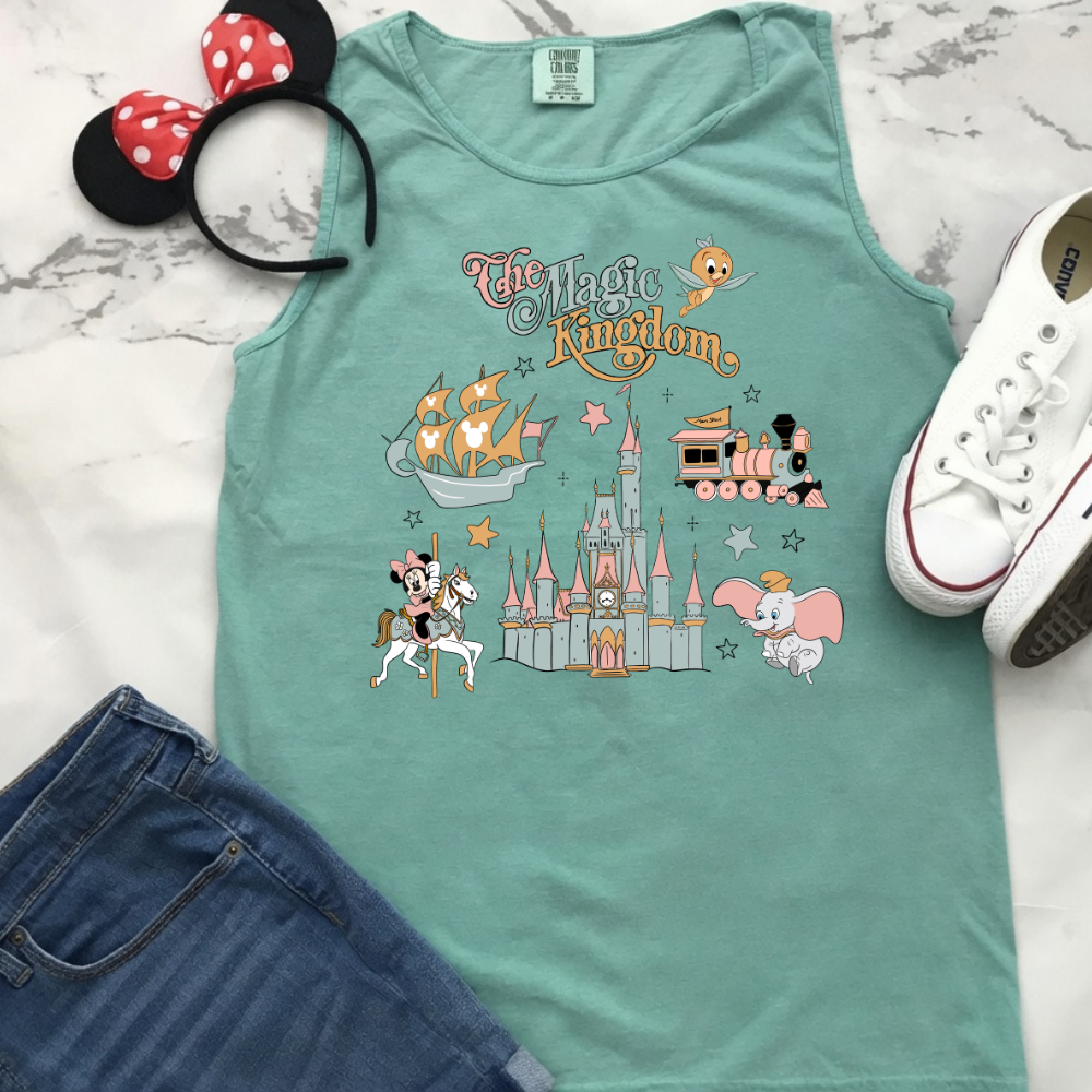 MK PARK TANK OR TEE - COMFORT COLORS - MAGICAL PARK DAY VACATION TOP