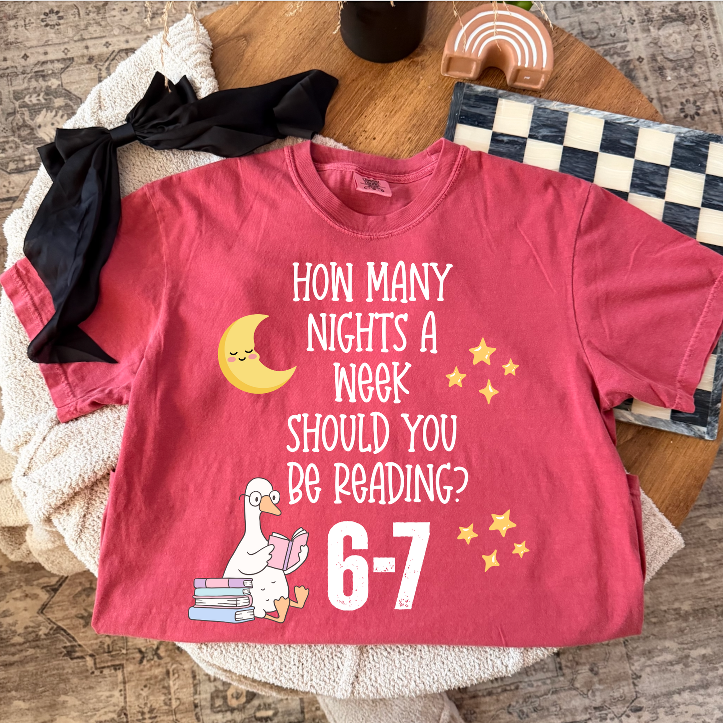 How Many Nights a Week Should You Be Reading? | 6–7 Teacher Reading Shirt