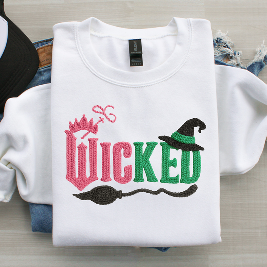 WICKED DESIGN 3- FAUX YARN ADULT SWEATSHIRT