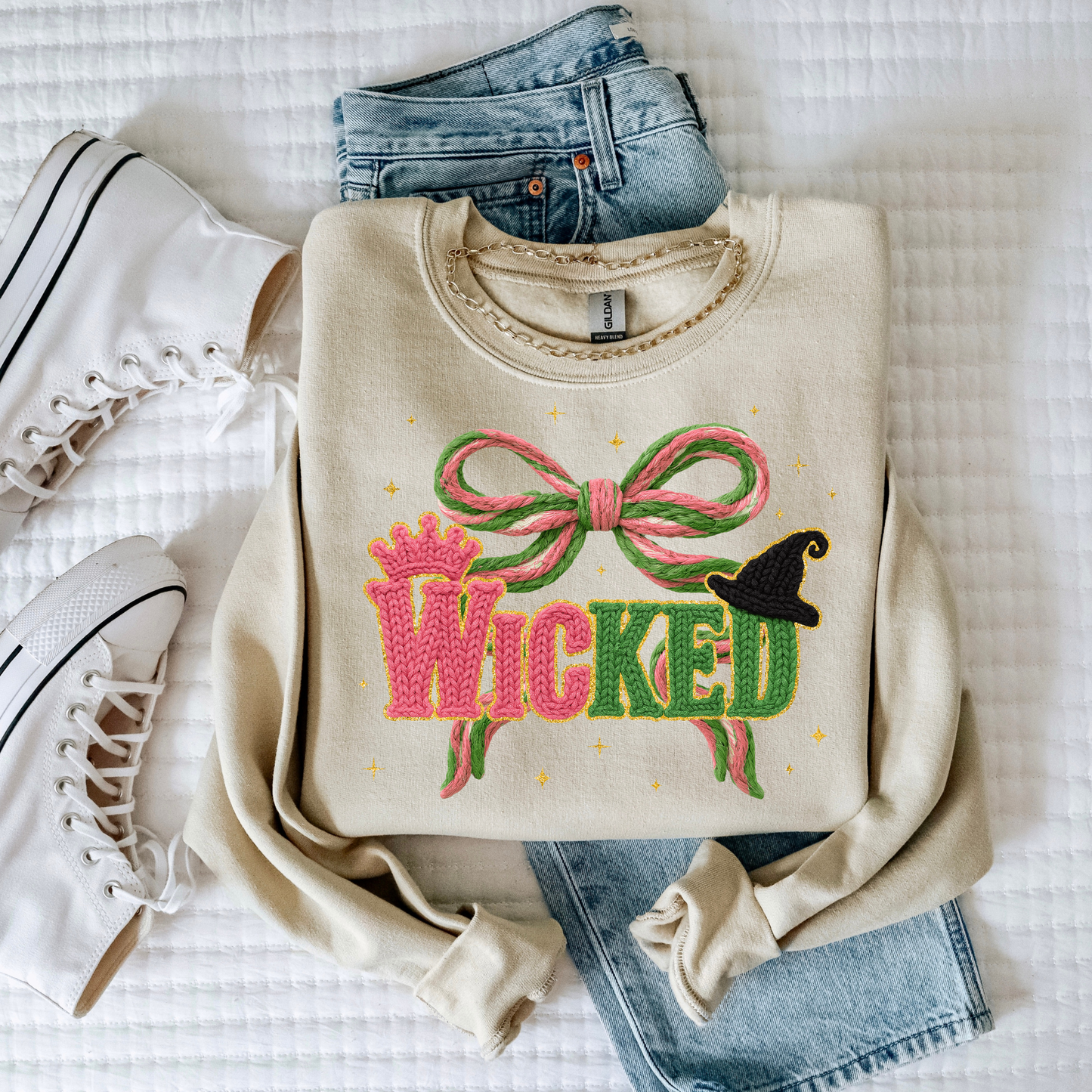 WICKED DESIGN 4- FAUX YARN ADULT SWEATSHIRT