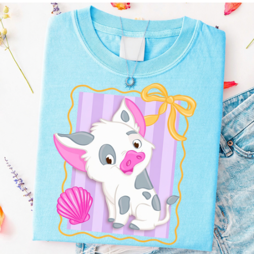 PREPPY PIG TANK OR TEE - COMFORT COLORS - MAGICAL PARK DAY VACATION TOP