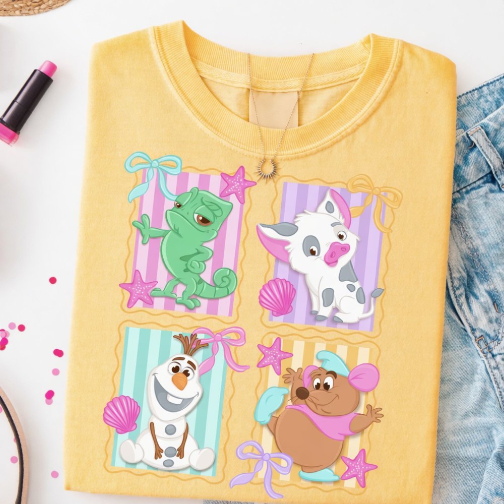 PREPPY SIDEKICK TANK OR TEE - COMFORT COLORS - MAGICAL PARK DAY VACATION TOP