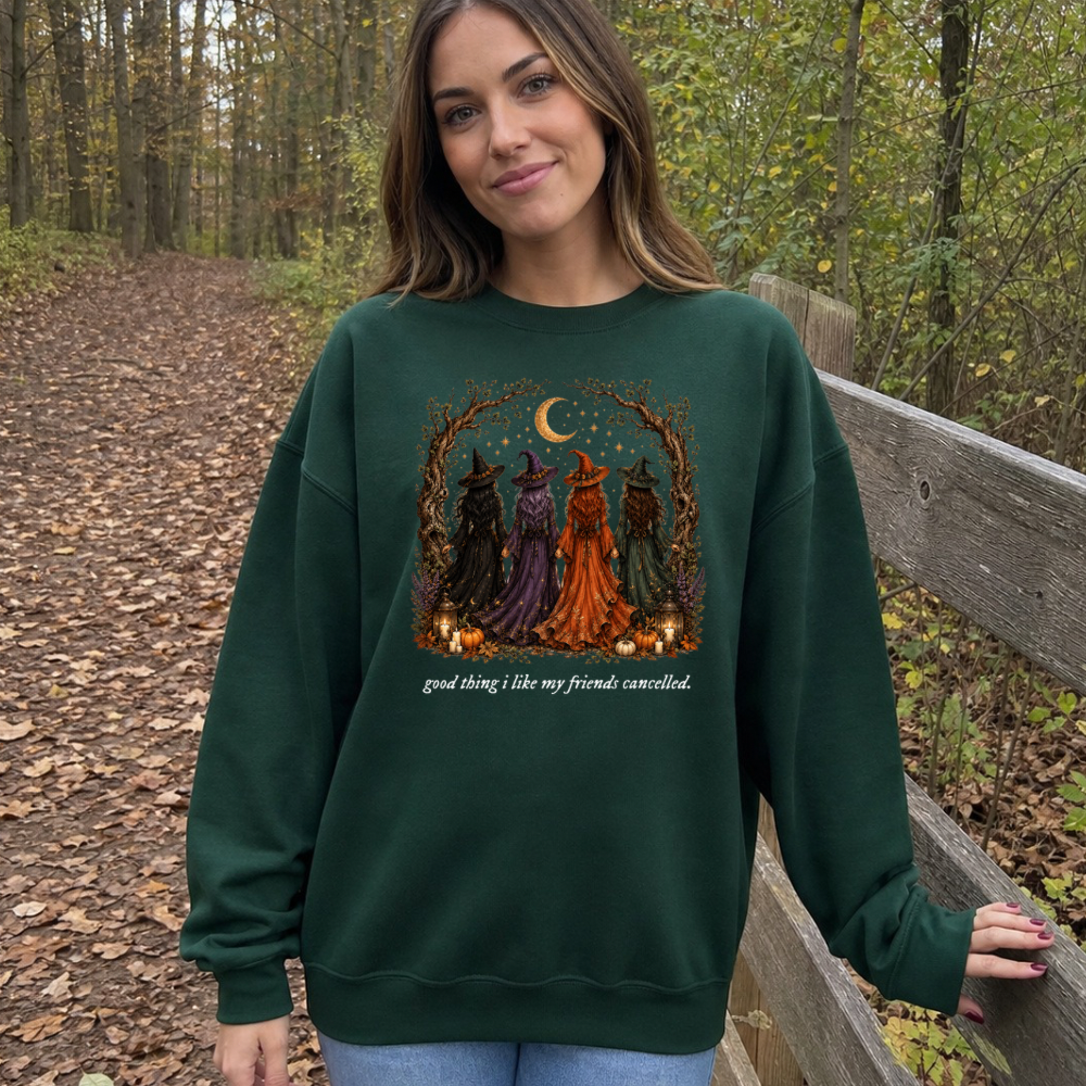 Witches - Friends Cancelled Sweatshirt for Women | Cozy Halloween Crewneck