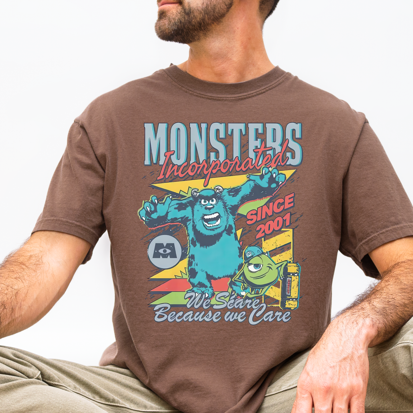 Monsters We Scare Because We Care - Men’s Theme Park Comfort Colors Shirt COMFORT COLORS ADULT TEE