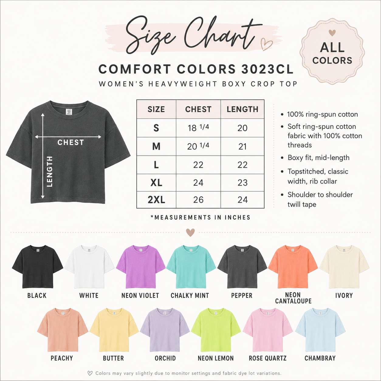 MONSTERS Cute Magical Theme Park Boxy Crop Top | Adult Comfort Colors Tee