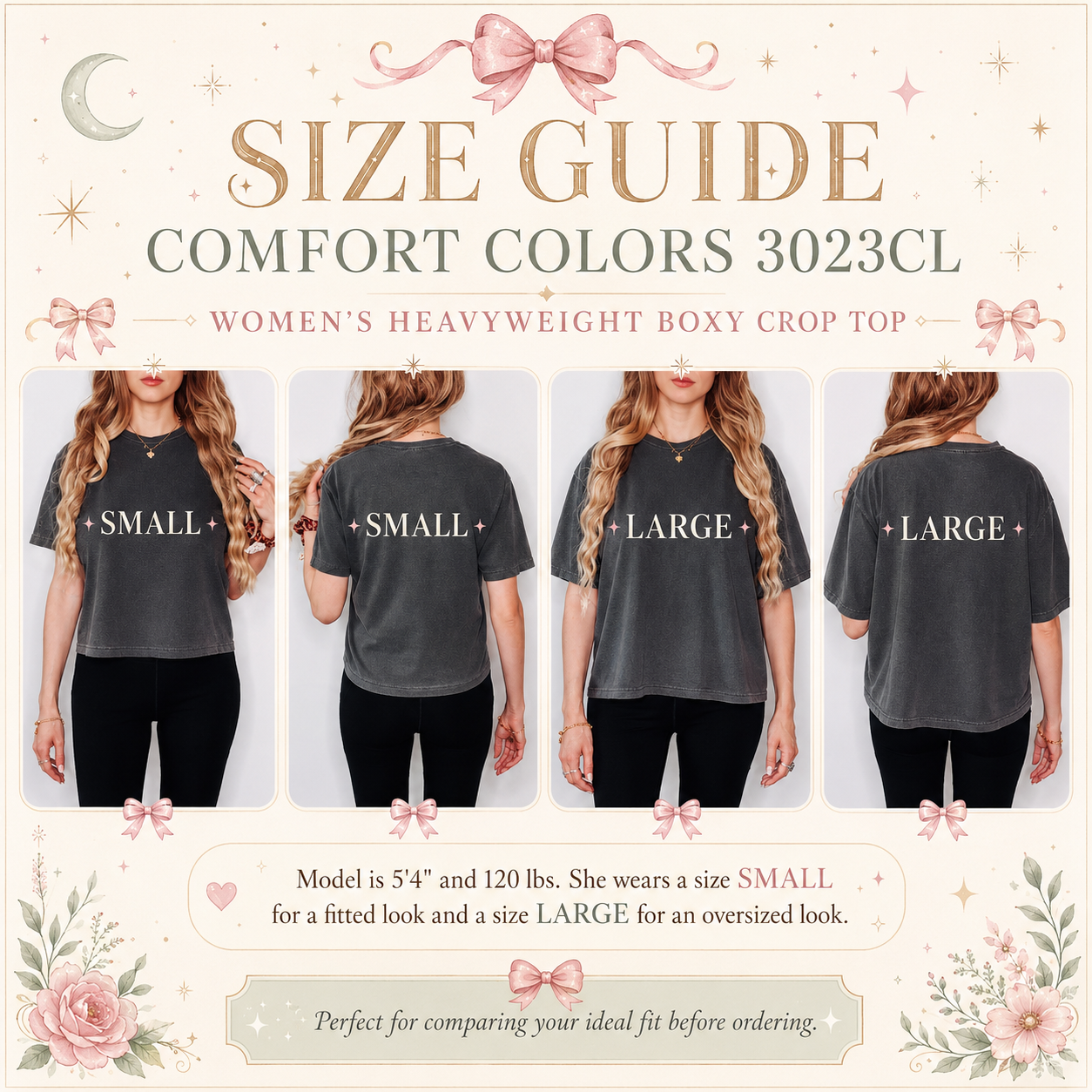 MONSTERS Cute Magical Theme Park Boxy Crop Top | Adult Comfort Colors Tee