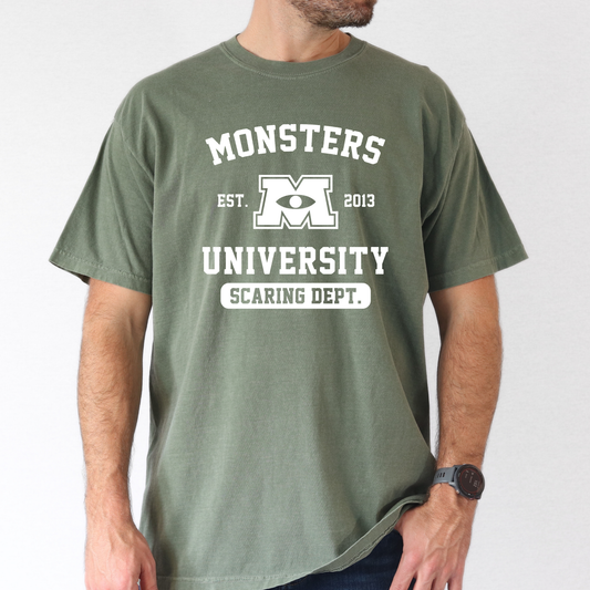 Monsters Scaring Department - Men’s Theme Park Comfort Colors Shirt COMFORT COLORS ADULT TEE
