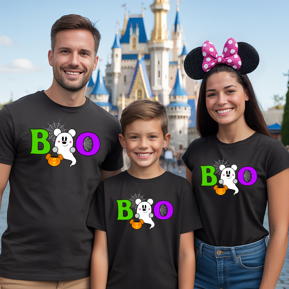 Boo Halloween Shirt Kids & Adults | Family Matching Halloween Tee | Bella+Canvas T-Shirt | Toddler, Youth & Adult Sizes
