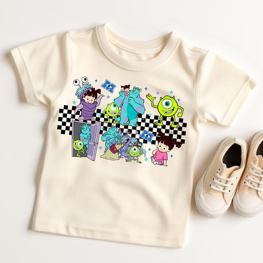 Checkered Monsters Magical Theme Park Kids Shirt | Toddler & Youth Sizes