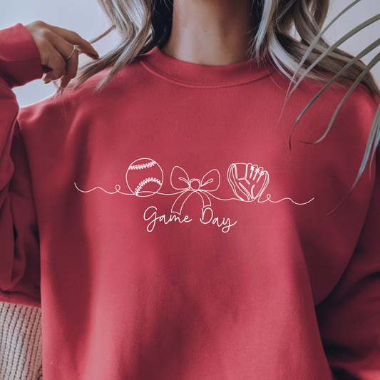 Baseball Game Day Sweatshirt for Women | Cozy Game Day Crewneck | Baseball Season Outfit | Baseball Fan Gift