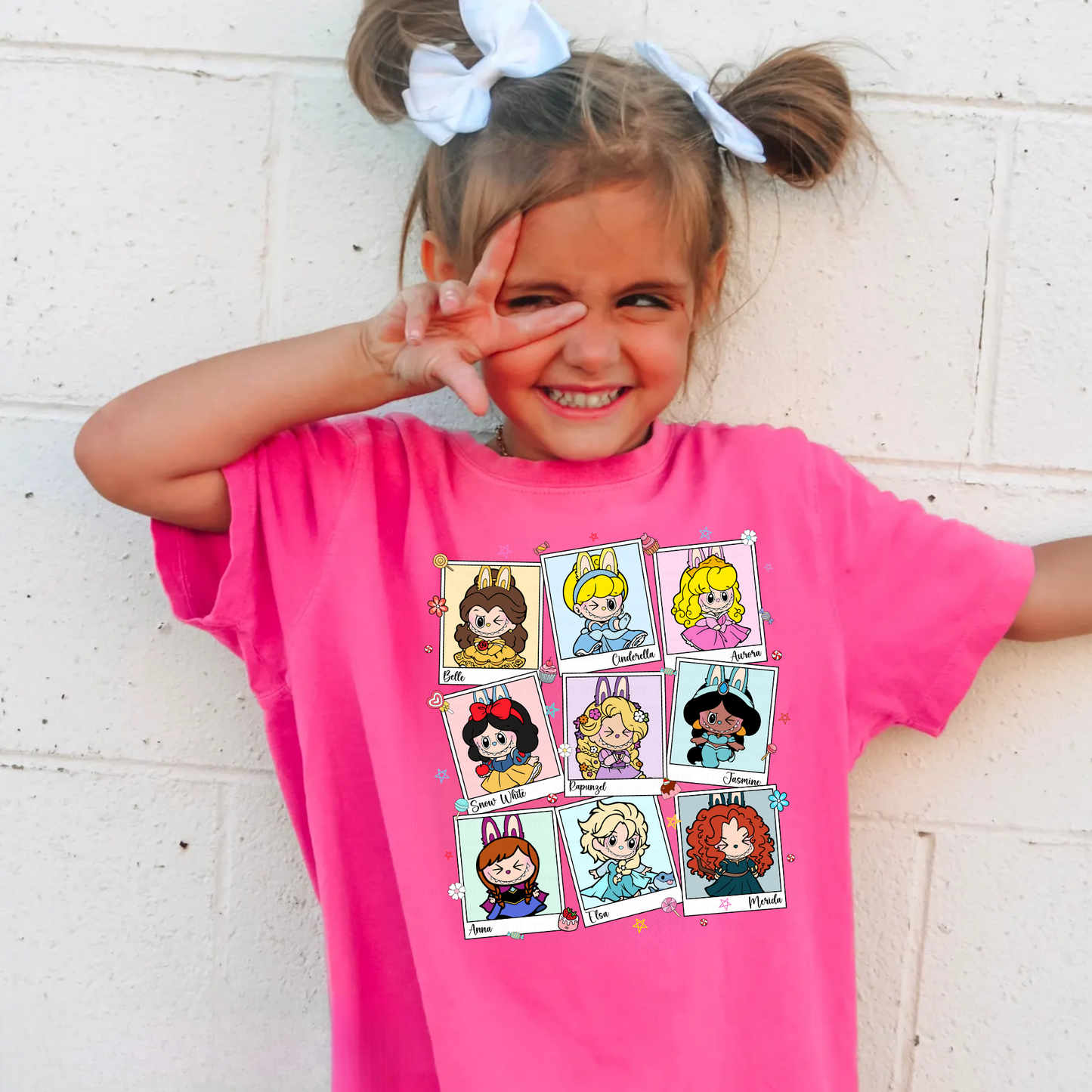 Princess Monster Doll Collage Shirt for Kids - Comfort Colors