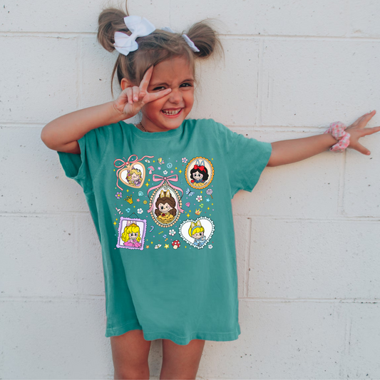 Princess Monster Doll Collage Shirt for Kids - Comfort Colors