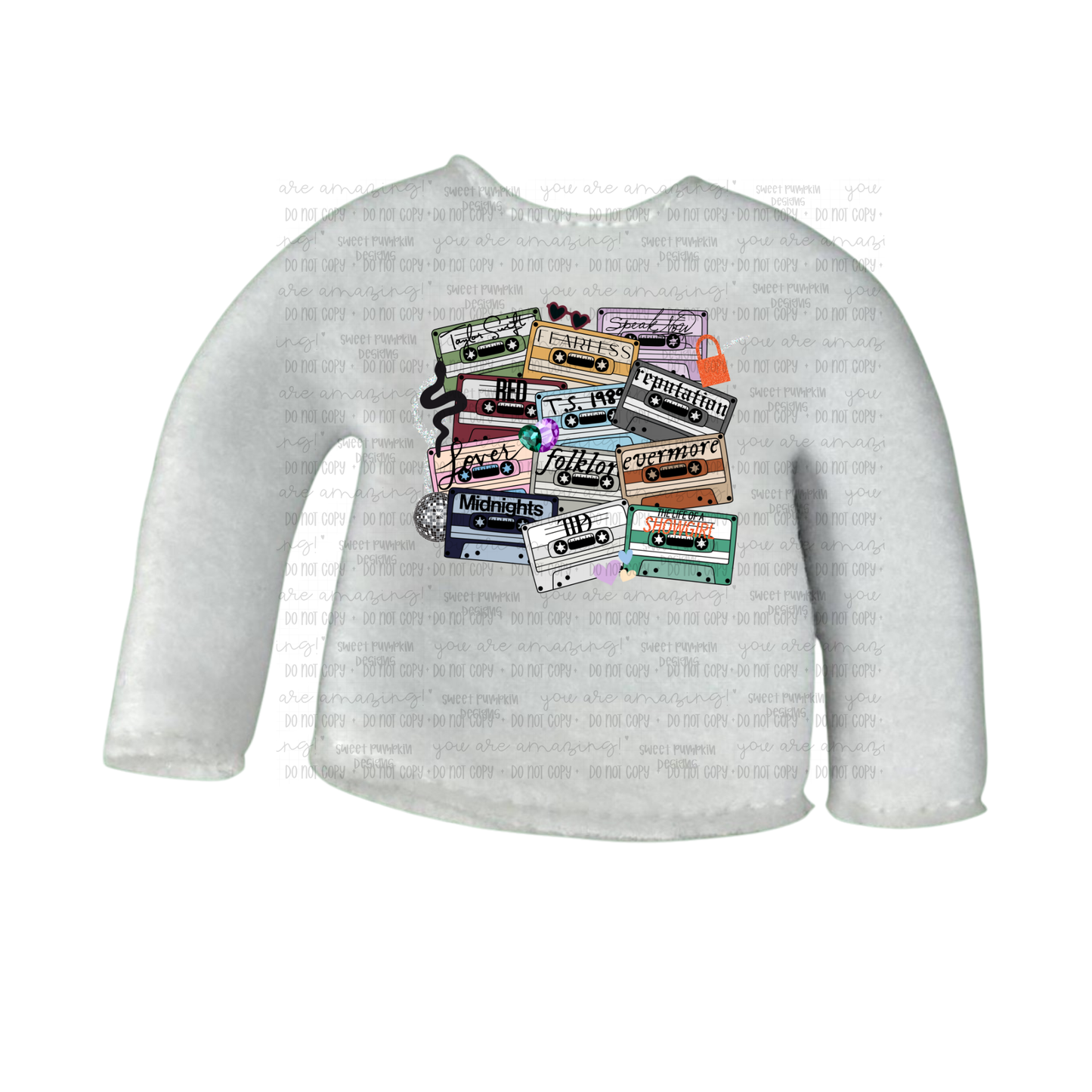 Elf sweater for 12" doll - design 16