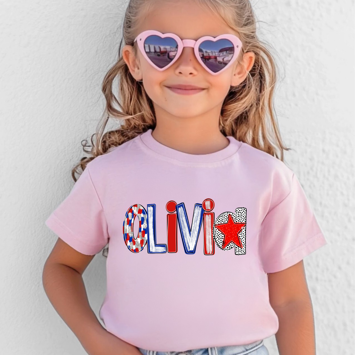 Custom Name 4th of July Shirt for Kids