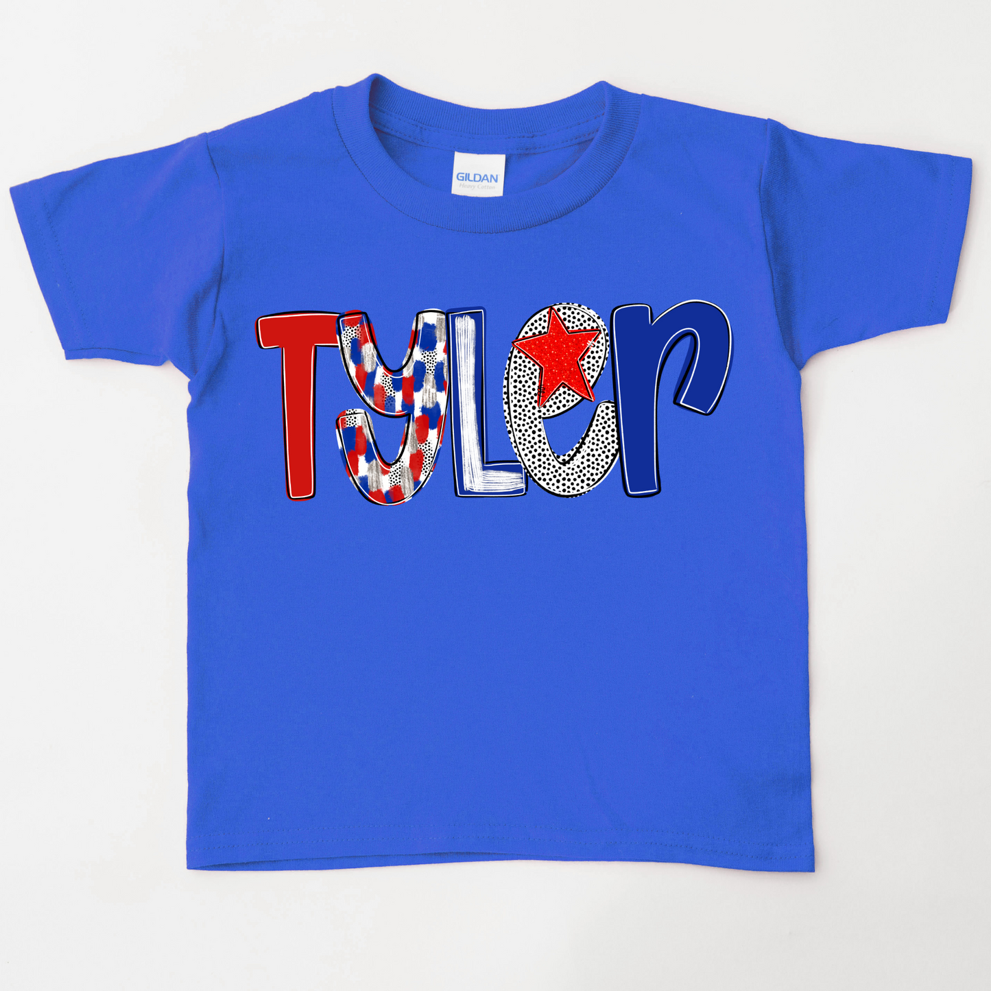 Custom Name 4th of July Shirt for Kids