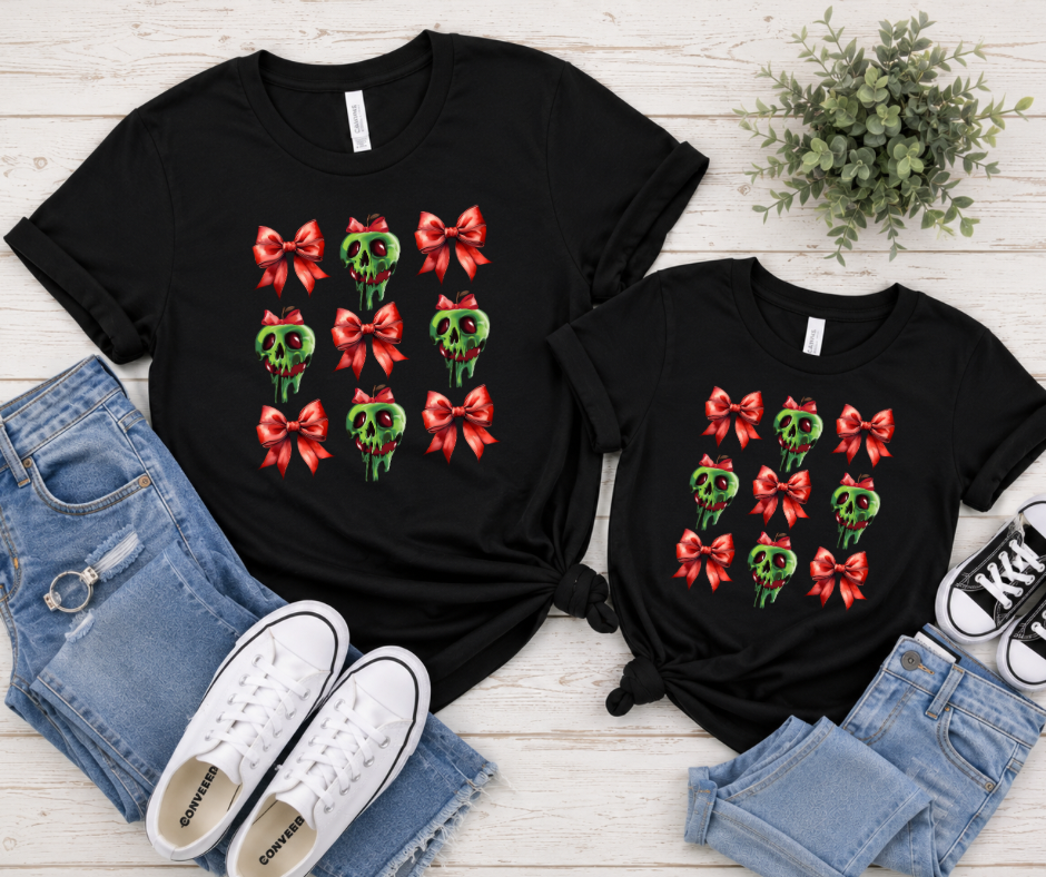 POISON APPLES AND BOWS SHIRT YOUTH & ADULT - FALL FRENZY