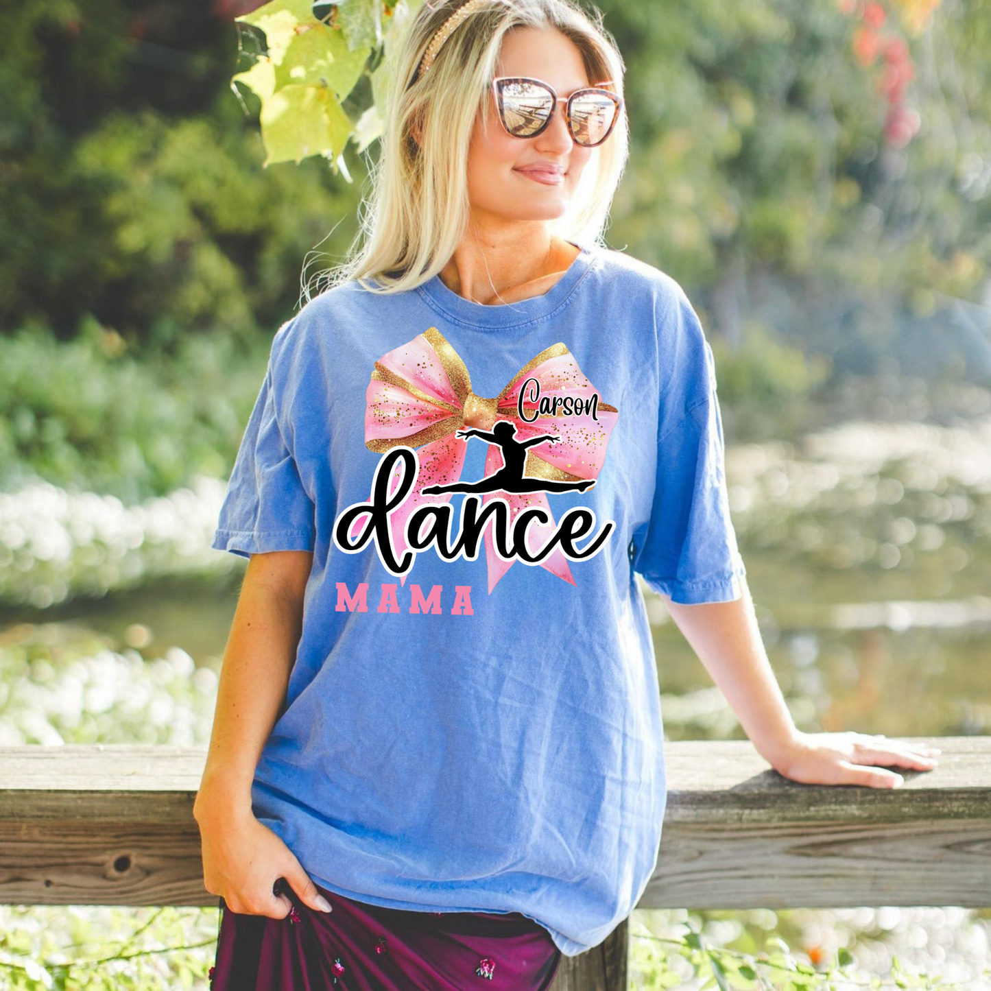 Custom Dance Mama Bow Shirt