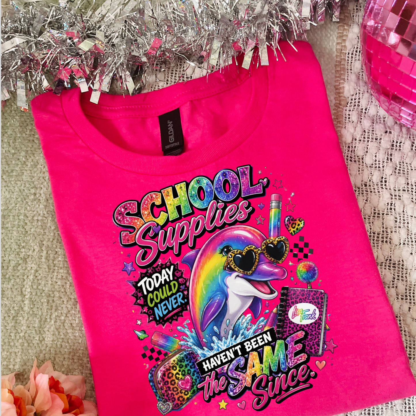 90’S LISA SCHOOL SUPPLIES TSHIRT