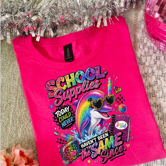 90’S LISA SCHOOL SUPPLIES TSHIRT