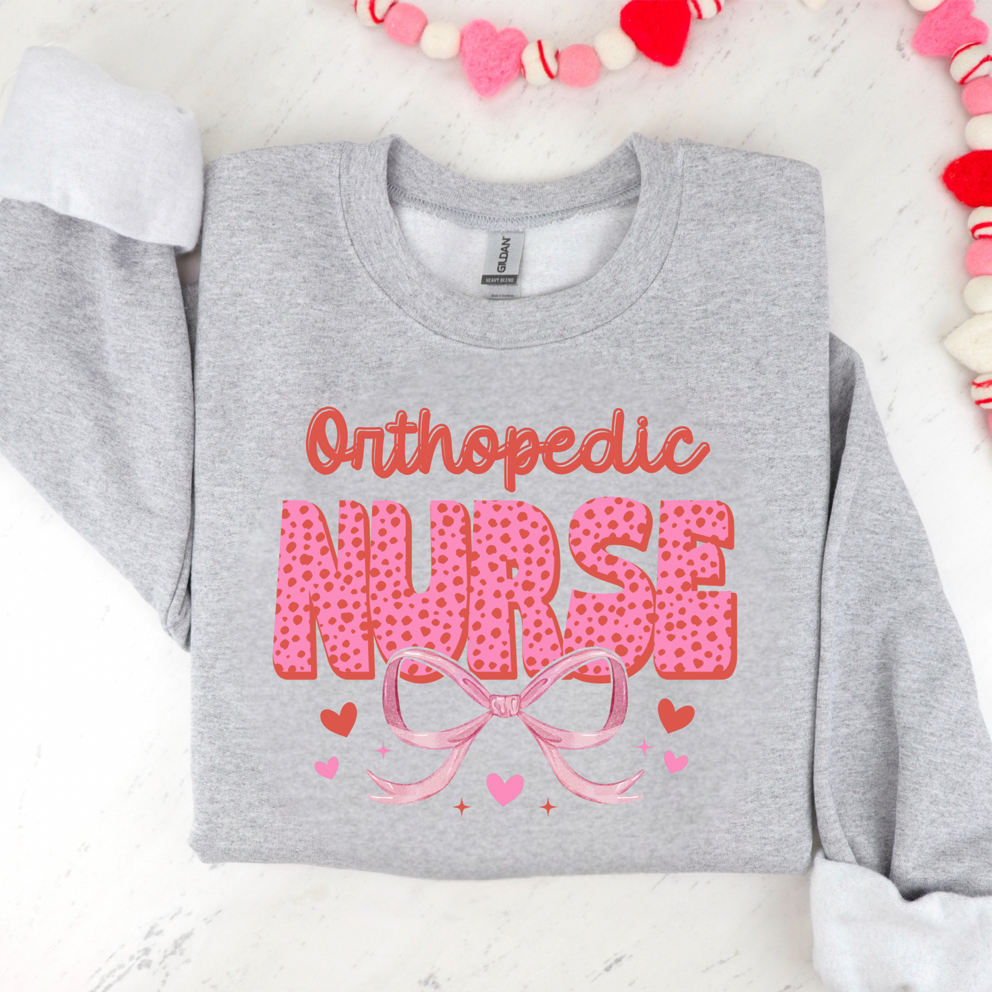 Custom Nurse Valentine’s Day Sweatshirt | Personalized Nursing Crewneck | Valentine Gift for Nurse