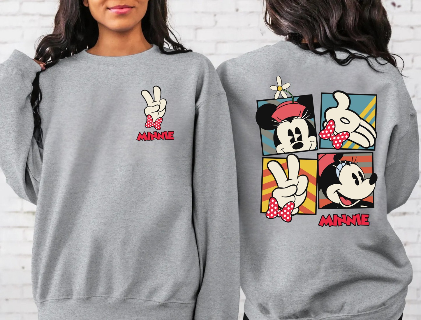 GIRL MOUSE PEACE SIGN Sweatshirt