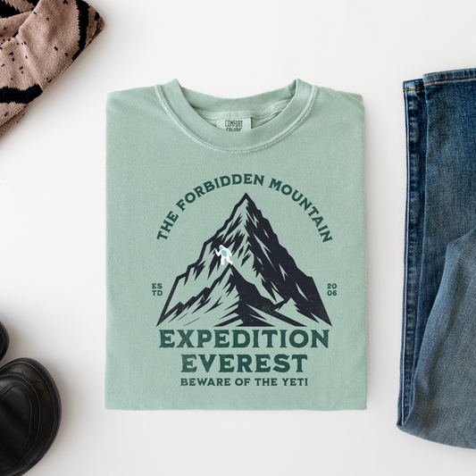 EXPEDITION EVEREST YETI SHIRT - Men’s Theme Park Comfort Colors Shirt COMFORT COLORS ADULT TEE