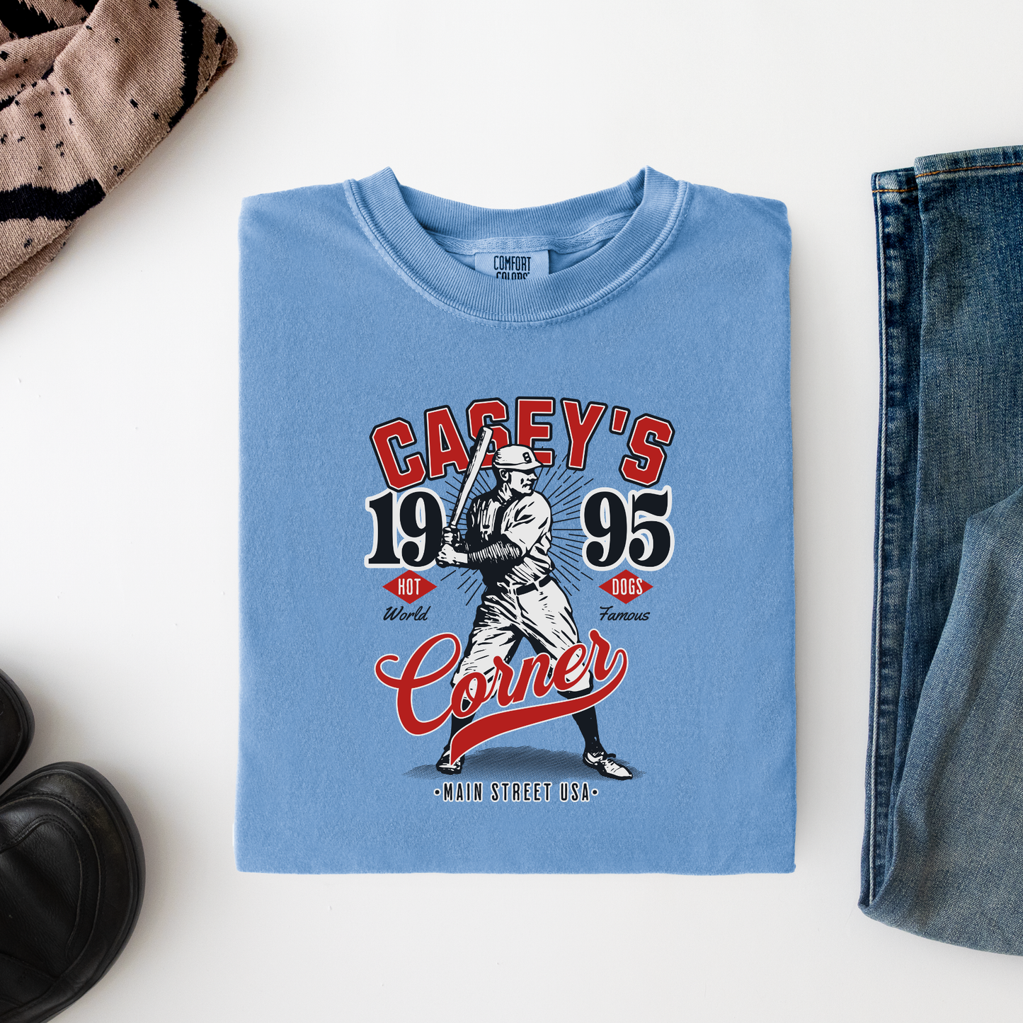 CASEY’S HOT DOGS SHIRT - Men’s Theme Park Comfort Colors Shirt COMFORT COLORS ADULT TEE