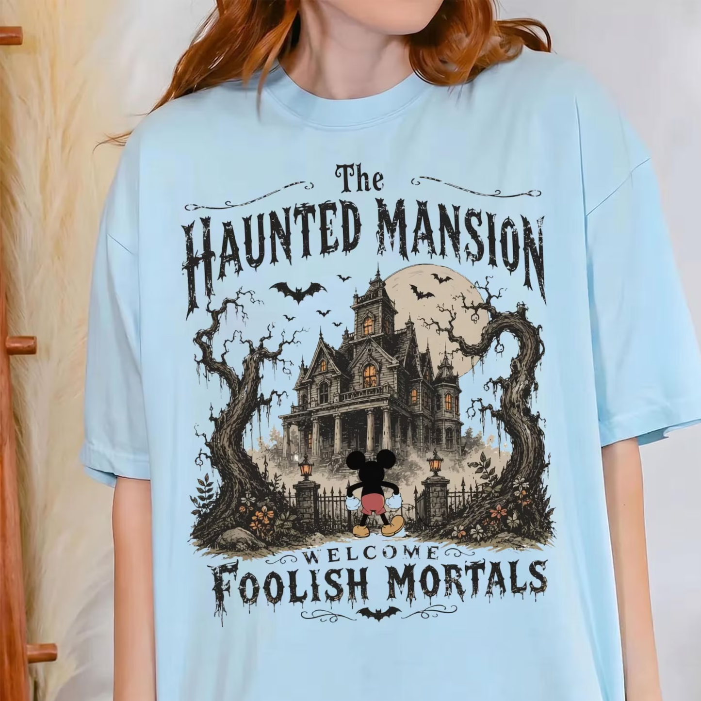 HM WELCOME FOOLISH MORTALS | Magical Theme Park Shirt & Tank | Adult Comfort Colors Tee